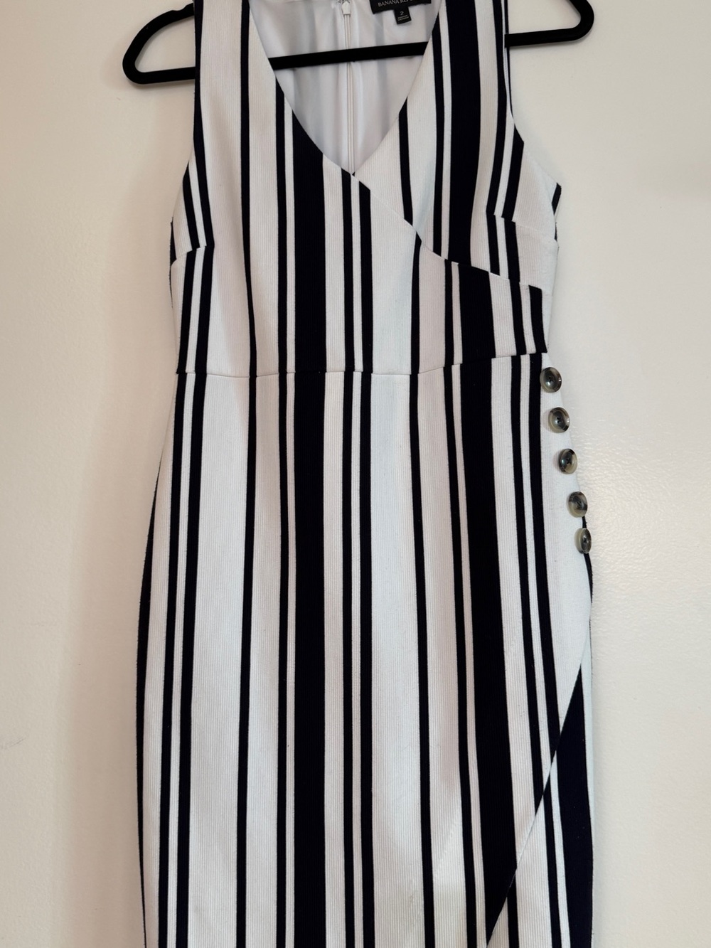 Sleeveless Sz 2 Banana Republic Striped Business Casual Summer Dress
